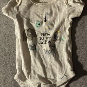 Ivory Animal Print Baby Onesie